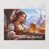 Grüsse aus München! Bierzeltstimmung ポストカード (正面)