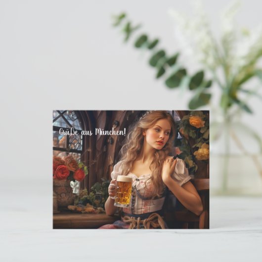  Grüße aus München! Bierzeltstimmung. Bier ポストカード (スタンド正面)