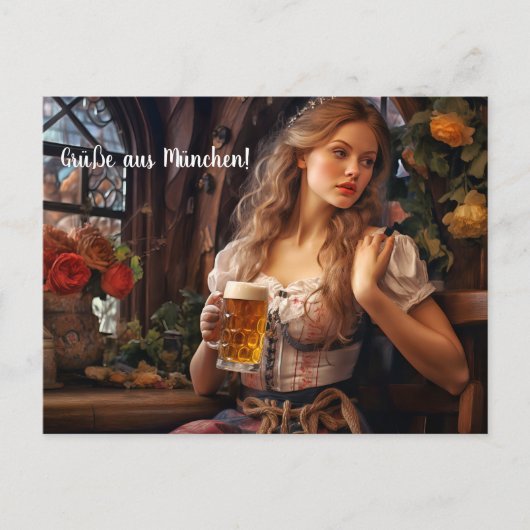  Grüße aus München! Bierzeltstimmung. Bier ポストカード (正面)