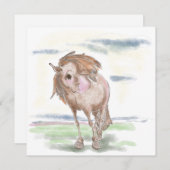 Grusskarte, Geschenkkarte mit Pferdemotiv シーズンカード (正面/裏面)