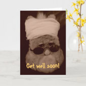 Grusskarte "Get well soon!" カード (黄色い花)