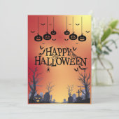 Grußkarte Happy Halloween Orange 招待状 (スタンド正面)