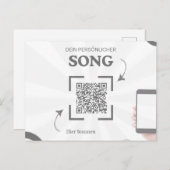 Grußkarte mit QR-Code für einen Song ポストカード (正面/裏面)