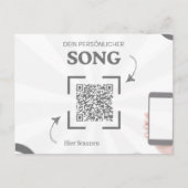 Grußkarte mit QR-Code für einen Song ポストカード (正面)