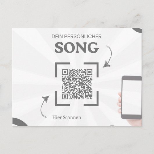 Grußkarte mit QR-Code für einen Song ポストカード (正面)