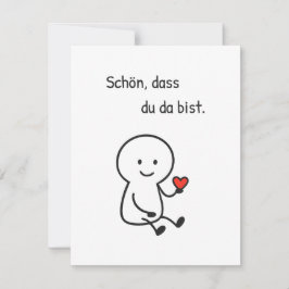 Grußkarte „Schön, dass du da bist.“  - Strichfigur ノートカード