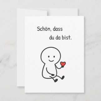 Grußkarte „Schön, dass du da bist.“ - Strichfigur ノートカード