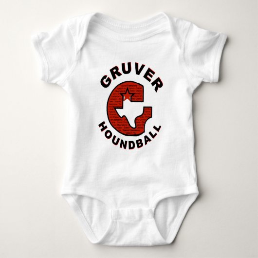 Gruver Gワイシャツ前部#2 ベビーボディスーツ (正面)