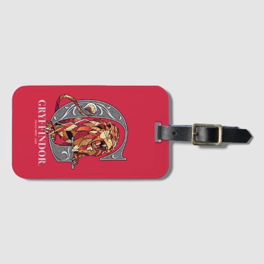 GRYFFINDOR™クロスハッチのエンブレム ラゲッジタグ (正面横)