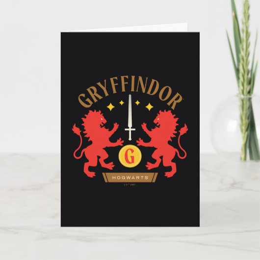 GRYFFINDOR™ハウスダブルライオンソードグラフィック カード (正面)