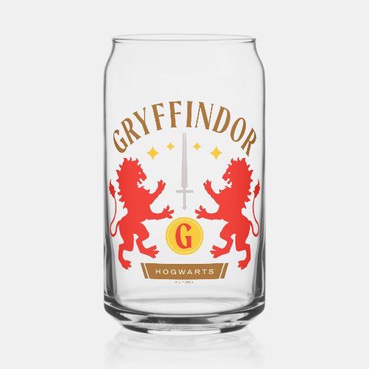 GRYFFINDOR™ハウスダブルライオンソードグラフィック ガラス缶 (正面)