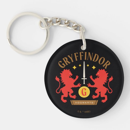 GRYFFINDOR™ハウスダブルライオンソードグラフィック キーホルダー (正面)