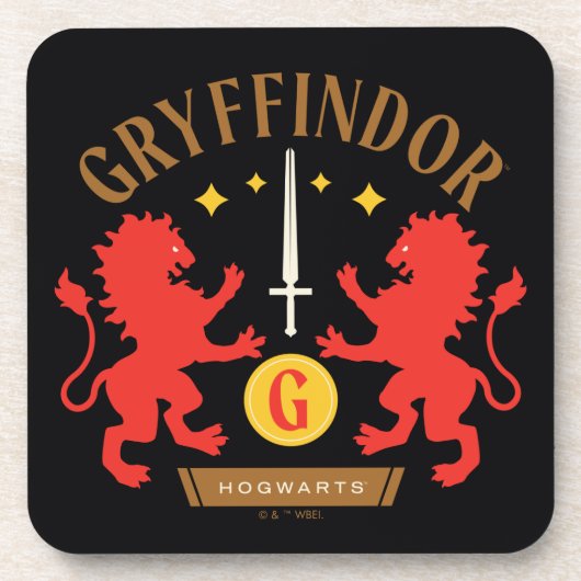 GRYFFINDOR™ハウスダブルライオンソードグラフィック コースター (正面)