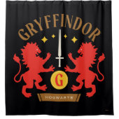GRYFFINDOR™ハウスダブルライオンソードグラフィック シャワーカーテン (正面)