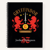 GRYFFINDOR™ハウスダブルライオンソードグラフィック ノートブック (正面)