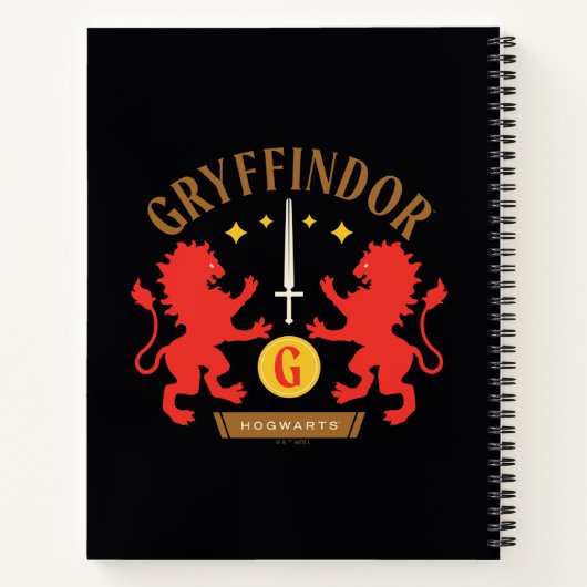 GRYFFINDOR™ハウスダブルライオンソードグラフィック ノートブック (裏面)