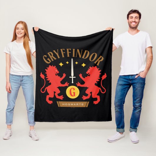 GRYFFINDOR™ハウスダブルライオンソードグラフィック フリースブランケット (インサイチュ)