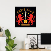 GRYFFINDOR™ハウスダブルライオンソードグラフィック ポスター (ホームオフィス)