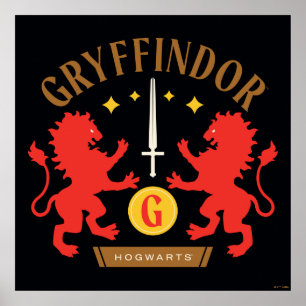 GRYFFINDOR™ハウスダブルライオンソードグラフィック ポスター