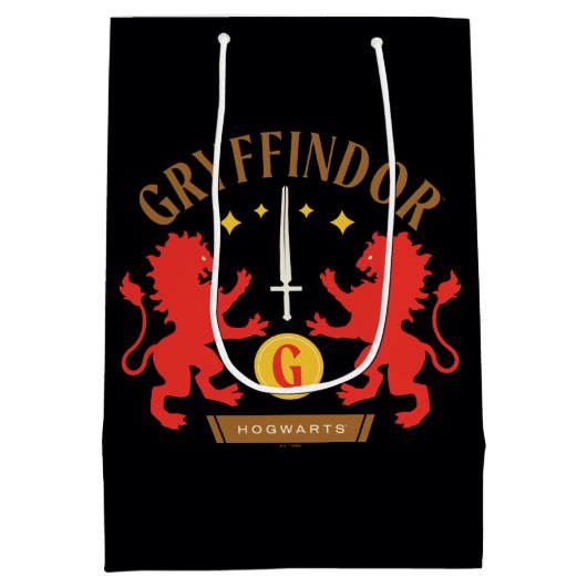 GRYFFINDOR™ハウスダブルライオンソードグラフィック ミディアムペーパーバッグ (裏面)