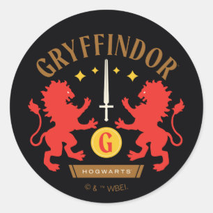 GRYFFINDOR™ハウスダブルライオンソードグラフィック ラウンドシール