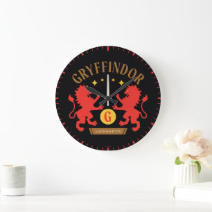 GRYFFINDOR™ハウスダブルライオンソードグラフィック ラージ壁時計