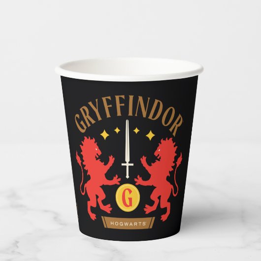 GRYFFINDOR™ハウスダブルライオンソードグラフィック 紙コップ (正面)