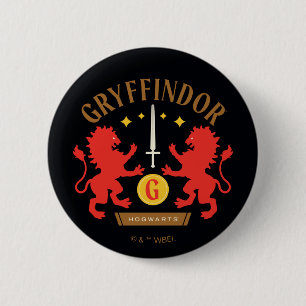 GRYFFINDOR™ハウスダブルライオンソードグラフィック 缶バッジ