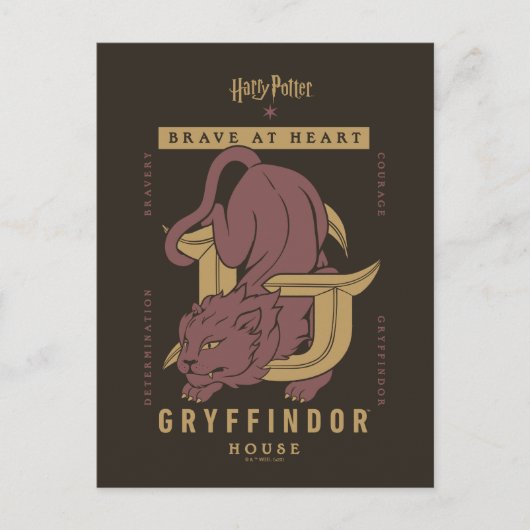 GRYFFINDOR™ハウスブレイブアットハート ポストカード (正面)