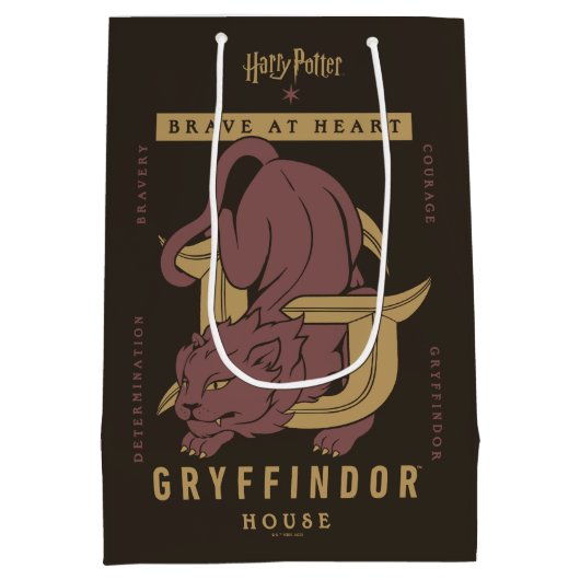 GRYFFINDOR™ハウスブレイブアットハート ミディアムペーパーバッグ (裏面)