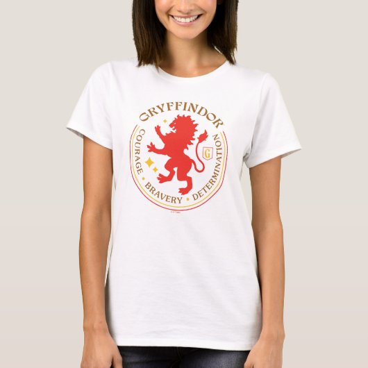 GRYFFINDOR™ レッドライオン寮の誇りバッジ Tシャツ (正面)