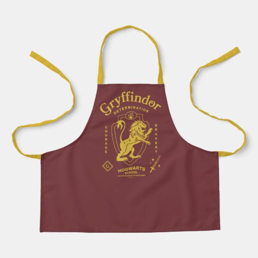 GRYFFINDOR™ 決意 勇気 勇敢 紋章 エプロン (正面)