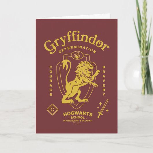 GRYFFINDOR™ 決意 勇気 勇敢 紋章 カード (正面)