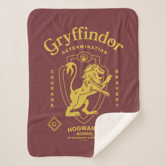GRYFFINDOR™ 決意 勇気 勇敢 紋章 シェルパブランケット (正面)