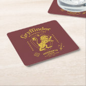 GRYFFINDOR™ 決意 勇気 勇敢 紋章 スクエアペーパーコースター (アングル)