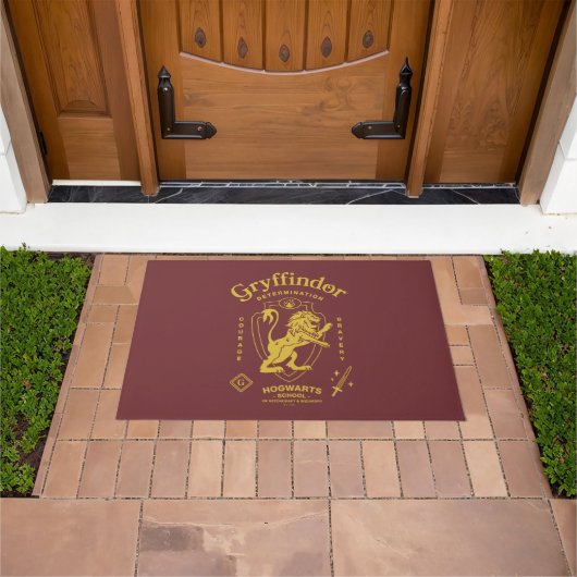 GRYFFINDOR™ 決意 勇気 勇敢 紋章 ドアマット (室外)