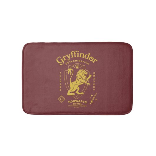 GRYFFINDOR™ 決意 勇気 勇敢 紋章 バスマット (正面)