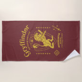 GRYFFINDOR™ 決意 勇気 勇敢 紋章 ビーチタオル (正面)