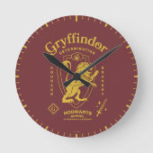 GRYFFINDOR™ 決意 勇気 勇敢 紋章 ラウンド壁時計 (正面)