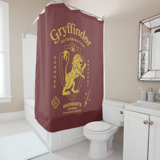 GRYFFINDOR™ Determination Courage Bravery Crest シャワーカーテン (インサイチュ)