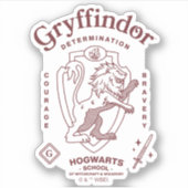 GRYFFINDOR™ Determination Courage Bravery Crest シール (正面)
