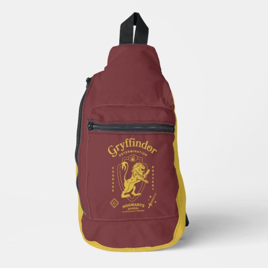 GRYFFINDOR™ Determination Courage Bravery Crest スリングバッグ (正面)