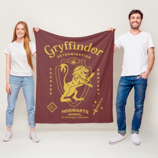 GRYFFINDOR™ Determination Courage Bravery Crest フリースブランケット (インサイチュ)