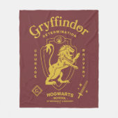 GRYFFINDOR™ Determination Courage Bravery Crest フリースブランケット (正面)