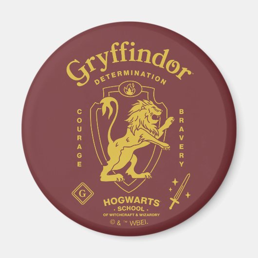 GRYFFINDOR™ Determination Courage Bravery Crest マグネット (正面)