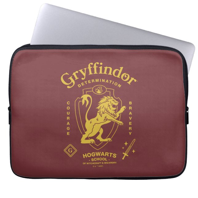 GRYFFINDOR™ Determination Courage Bravery Crest ラップトップスリーブ (正面)