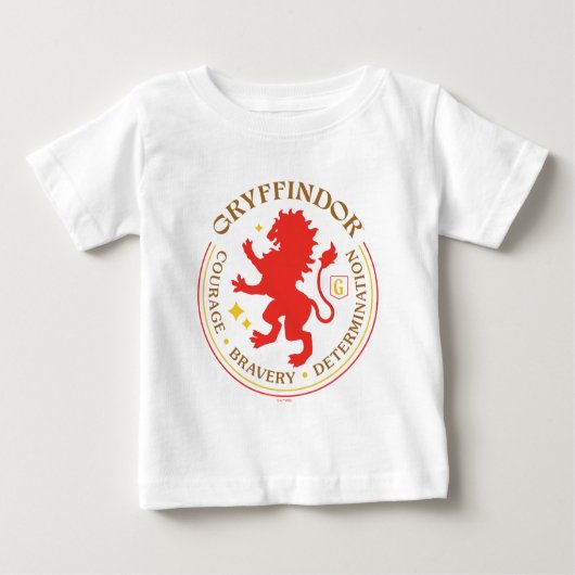 GRYFFINDOR™ Red Lion House Pride Badge ベビーTシャツ (正面)