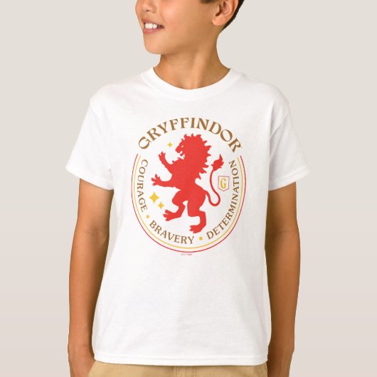 GRYFFINDOR™ Red Lion House Pride Badge Tシャツ (正面)