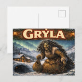 Gryla Icelandic yule lad postcard ポストカード (正面/裏面)