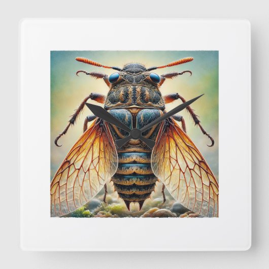 Grylloblatodea Insect Dorsal View 200724IREF221 - スクエア壁時計 (正面)